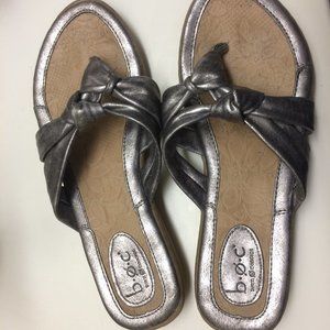 Born sandals metallic double knot strap thong 8M